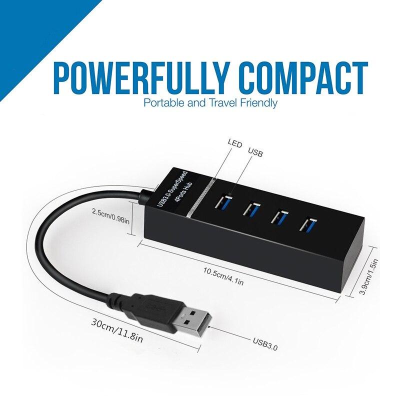 4 Ports 3.0 USB HUB Splitter High Speed Multi Splitter USB Adapter Expander Cable For Desktop PC Laptop Adapter USB HUB