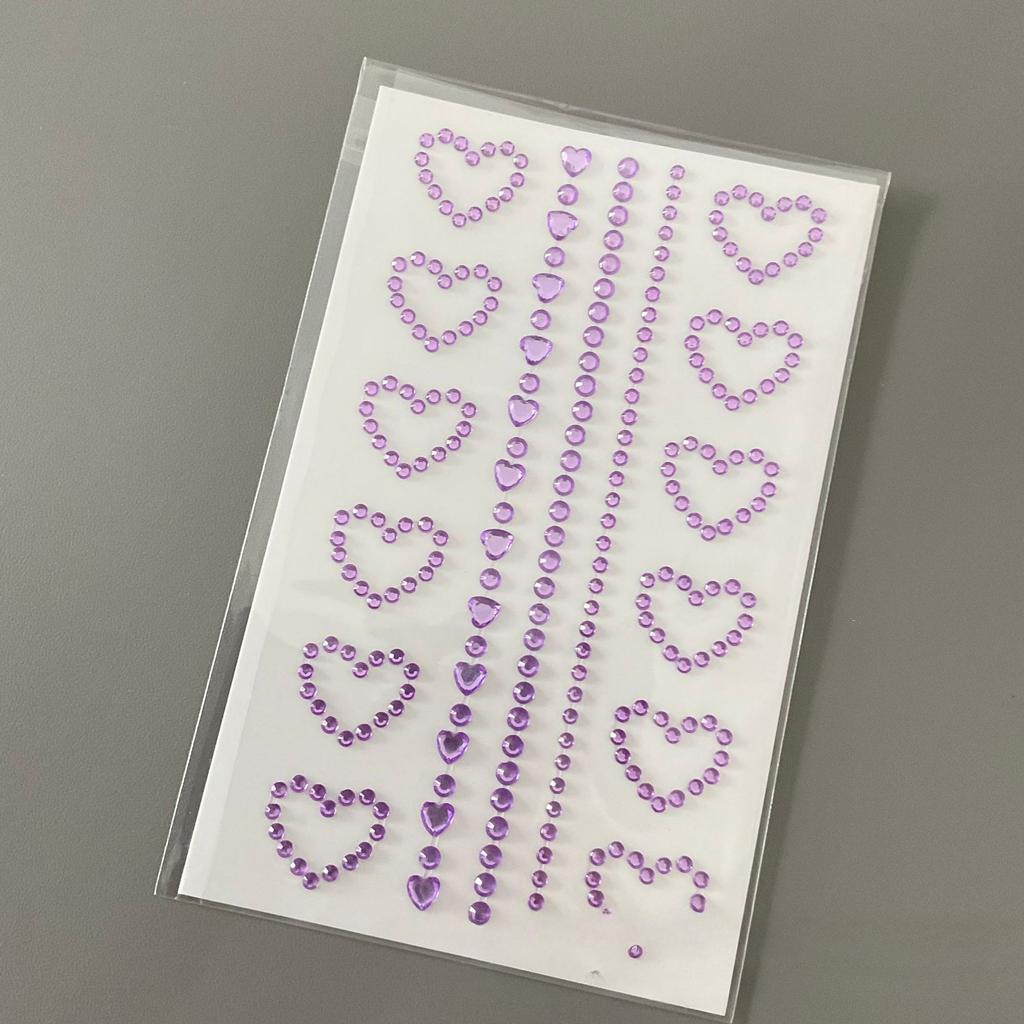 3D Stereo Strass Scrapbook Journal Aufkleber Glänzendes Herz DIY Dekor Aufkleber für Mädchen Koreanische Mode Aufkleber Studentenbedarf