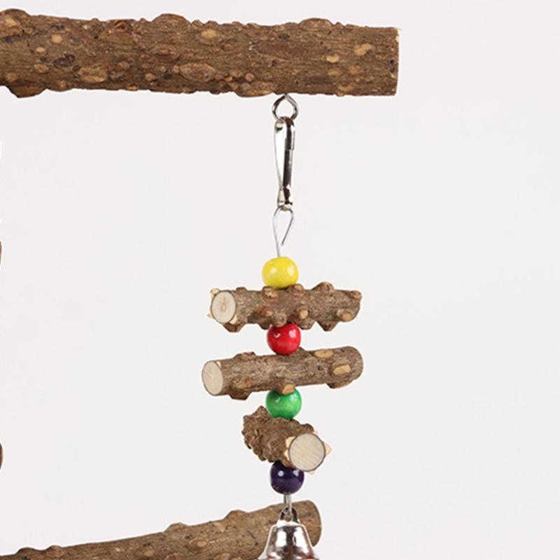 Lovebirds Parrots Cage Perch Stand Bridge Swing Set Climbing Wooden Bridge Training Toy for Pet Bird