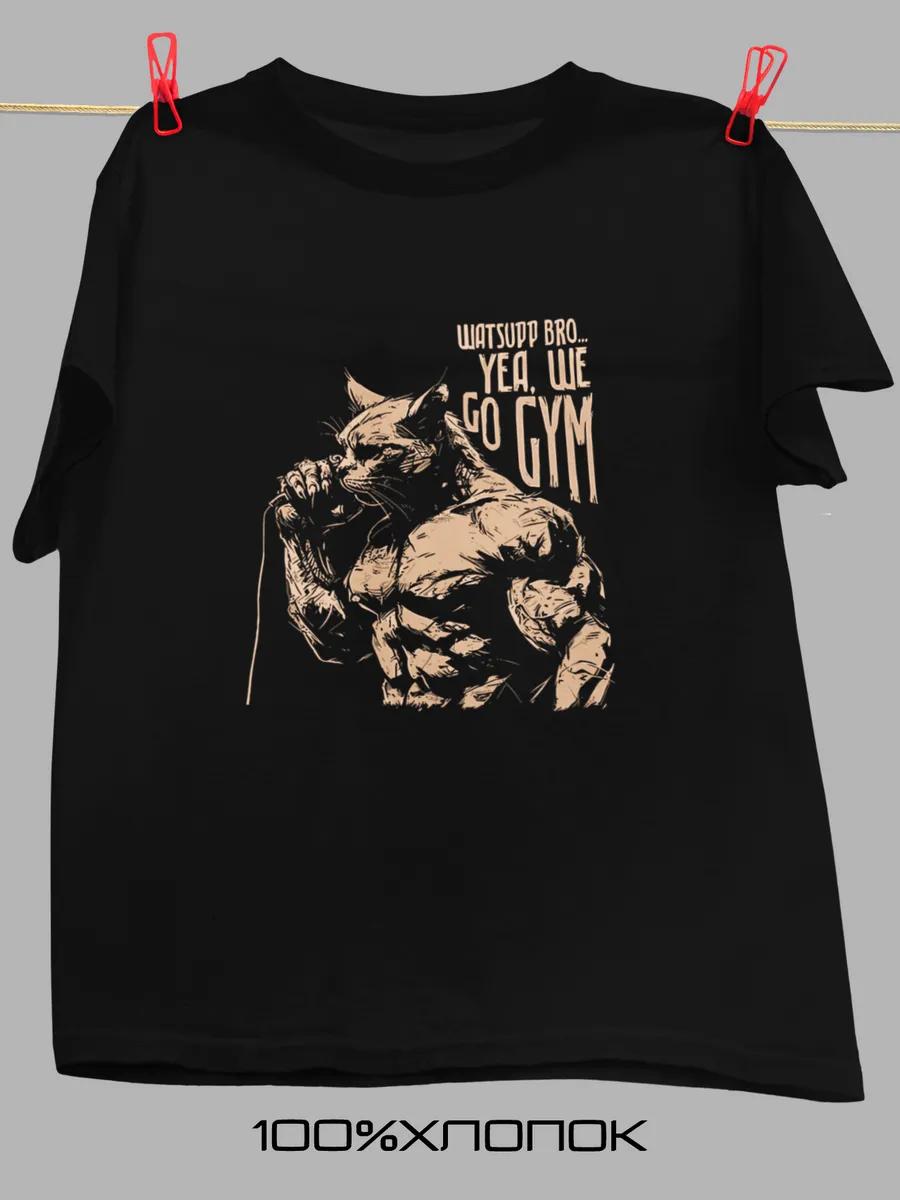 

Oversized T-shirt with print for gym and workout L