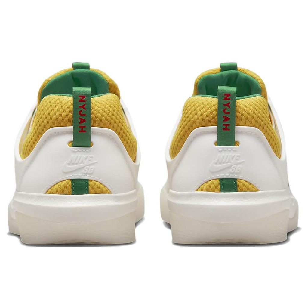 Nike Zoom Nyjah 3 Premium SB Rastafarian Unisex-Sneaker Weiß Summit-Weiß Tour-Gelb DO9403-100