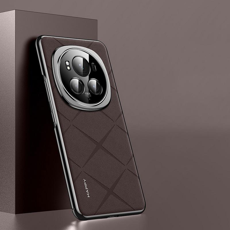 Luxury Business Plain Leather Case for Honor Magic 6 6Pro 6RSR Honor X50 Hard Slim Good Texture Anti-Fingerprint Camera Full Shockproof Protect Cover