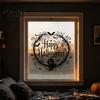 Dark Theme Party Decor Halloween Static Window Clings, Spider Web Pumpkin Happy Glass Translucent Festive Ornaments Decor, Adhesive-Free Clings Decals