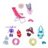 4Pcs 30cm/11.5 Set Funny Clothes Accessories Summer Swimwear Dolls Bikini Diving Suit Swim Ring Sunhat Beach Chair and for Kid Friendly Entertaining