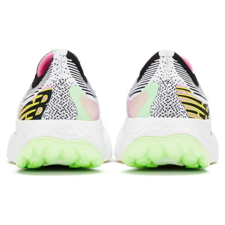 New Balance Fresh Foam X 1080 Белые Ярко-зеленые женские кроссовки без шнуровки Черные — фото 5