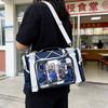 Nuova Borsa a Spalla Ita Y2K Grande Capacità Sportiva Borsa a Tracolla Ragazze Carine Borsa a Messaggero Trasparente Display Fai-da-te Borse da Pendolare