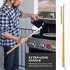 1 Pcs Portable Pizza Oven Long Wood Handle Cleaning Brush Easy Cleaning Hard Bristles Grill Brush For Pizza Oven Grill Cleaning