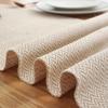 Simple Table Runner Solid Color Handmade Tassled Cotton Linen Table Runner Household Tea Table Flag