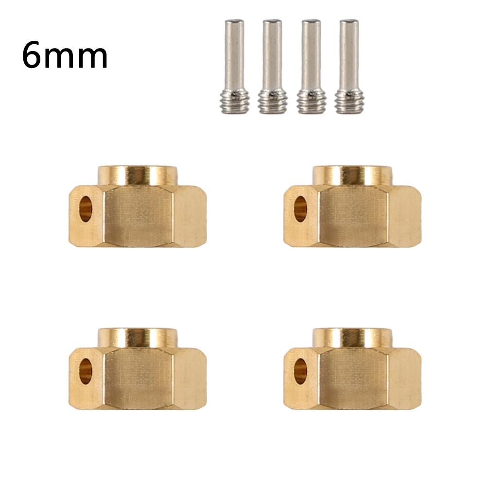 MEREPACCOR 6/8/10/12 MM Heavier Brass 12MM Wheel Hex Extended Adapter for RC Crawler Traxxas TRX4 TRX-4