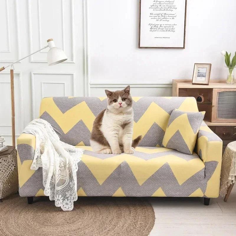 Printed Sofa Cover Stretch Couch Cover Sofa Slipcovers for Couches and Loveseats Washable Furniture Protector for Pets Kids