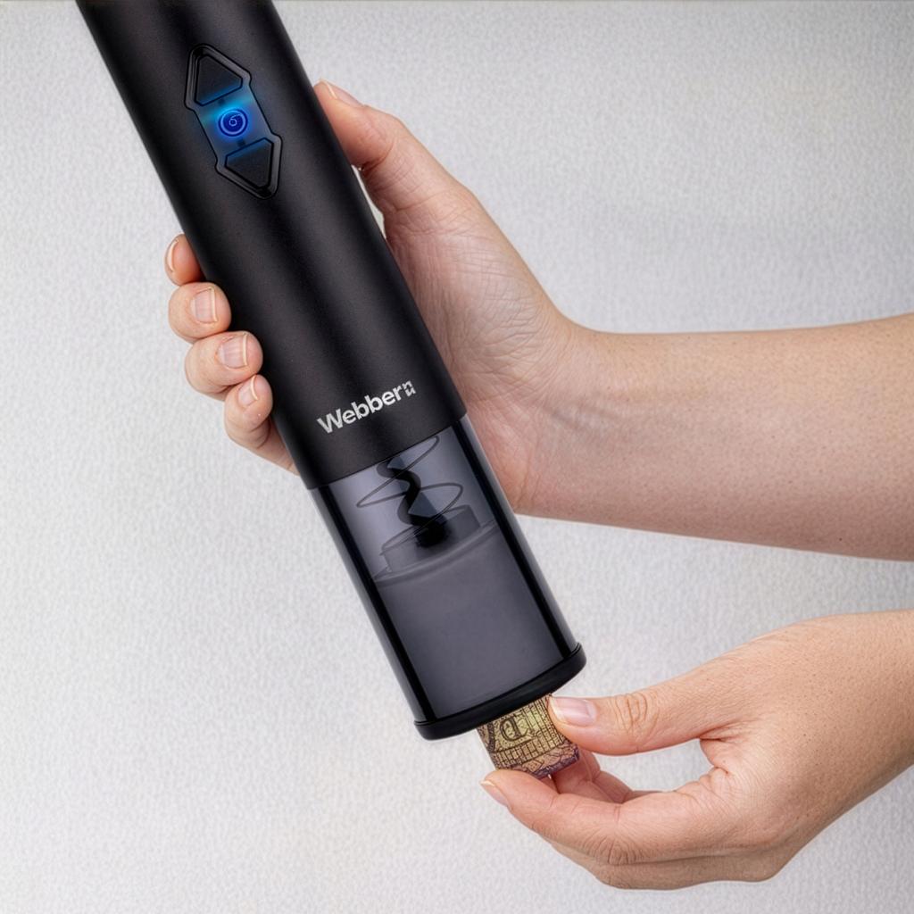 Webber OW6 Automatic Wine Opener Electric 4-in-1 USB Cork Set