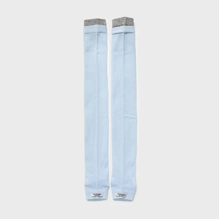 [MLB] Color Block Open-Toe Knee Socks NY (L.SKY BLUE)