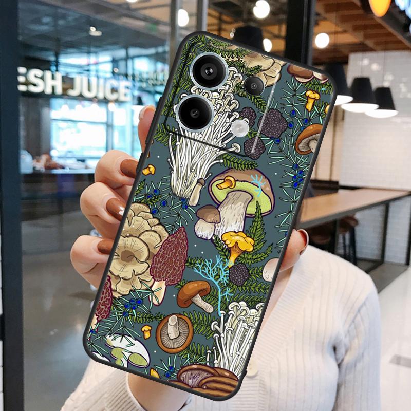 Wild Forest Mushroom Case For Xiaomi Redmi Note 11 9 10 12 13 14 15 Pro Plus Redmi 15 15C 10C 12C 13C 14C Cover