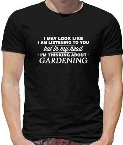 My Head I m Gardening Mens T-Shirt - Gardener - Landscaper - Landscaping S