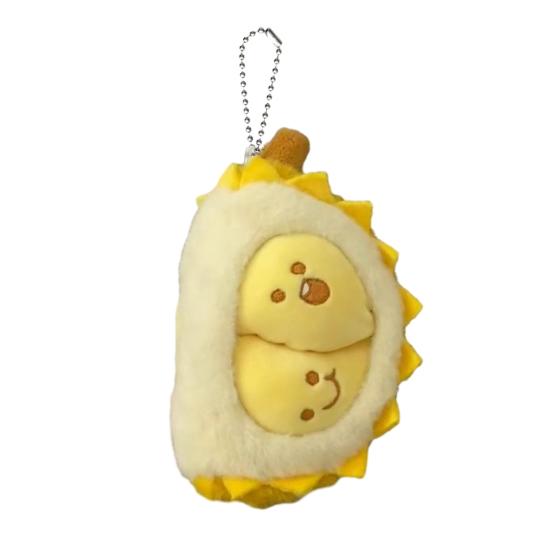 

Съемная реалистичная плюшевая брелок-дуриан, мягкая подвеска-фрукт для сумок, рюкзаков, милая сжимаемая игрушка для снятия стресса, креативный подарок A жёлтый