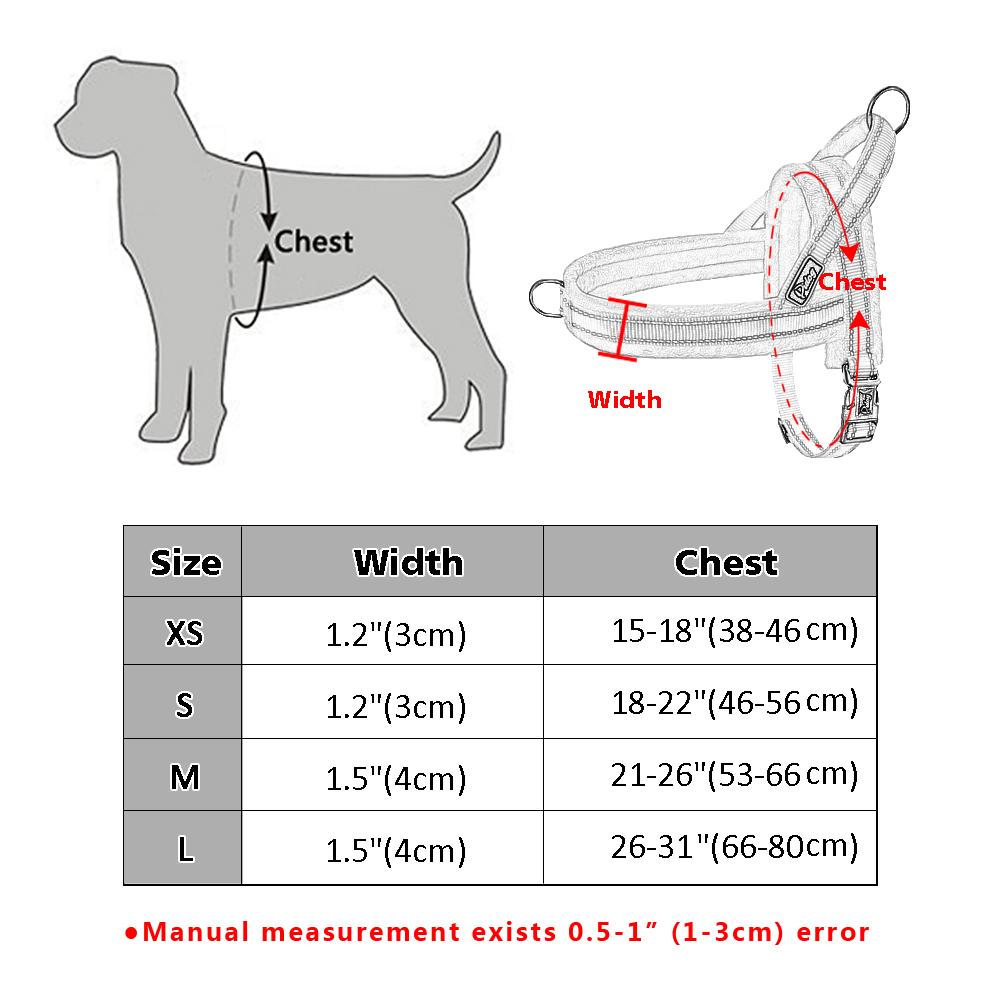 No Pull Dog Harness Warm Nylon Dog Harness Reflective Pet Vest Padded Strap Harnesses For Small Medium Large Dogs Pitbull Buldog