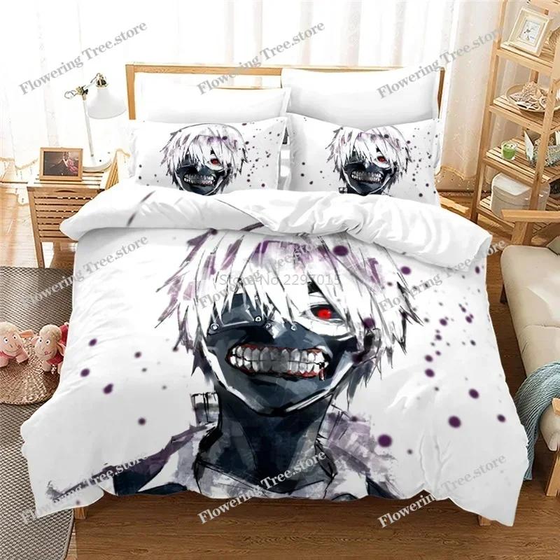 Home Textile Tokyo Ghoul Anime Manga Goth Bedding Set Printed Duvet Cover Set Pillowcase Twin Full Queen King Bedclothes029963