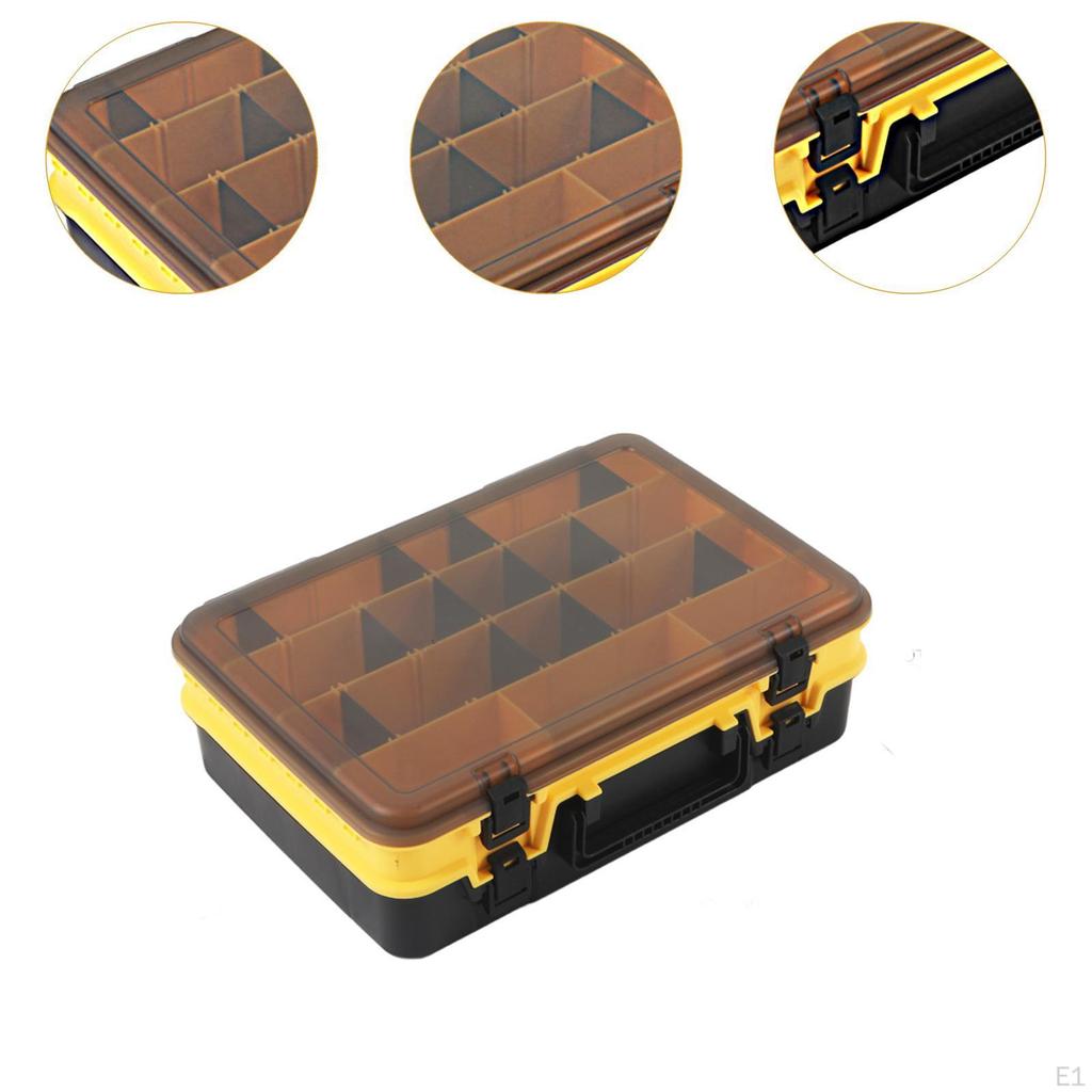 Storage Box with Double Layer Tackle Tray for Accessories