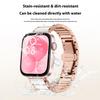 For Huawei Watch Fit 2 Metal Watch Band Imitation Ceramic Butterfly Clasp Wrist Strap