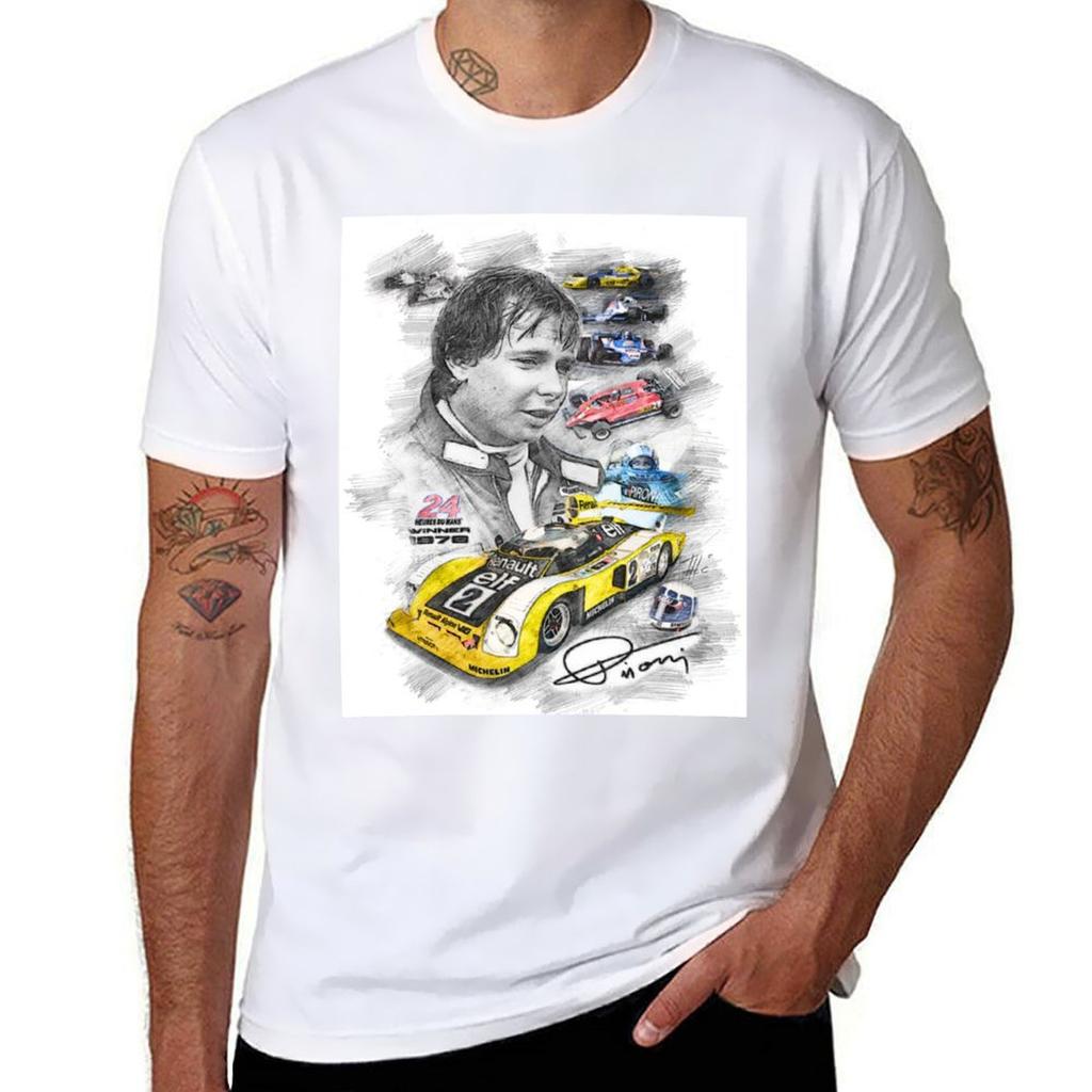 Didier Pironi Tshirt Holiday Casual Short Sleeve Top