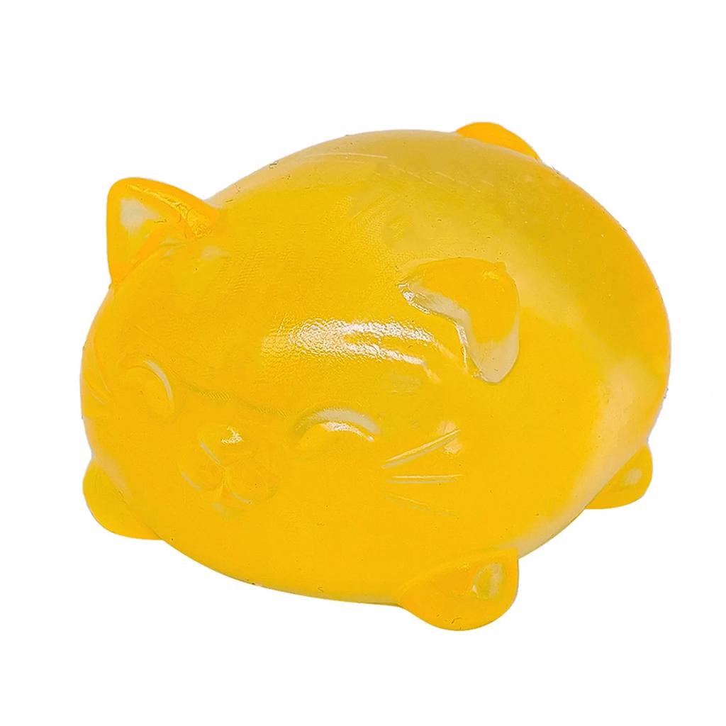 Coole Katzen Squishy Katze Stressball Glitzer Durchsichtig Fidget Spielzeug zur Angstlinderung