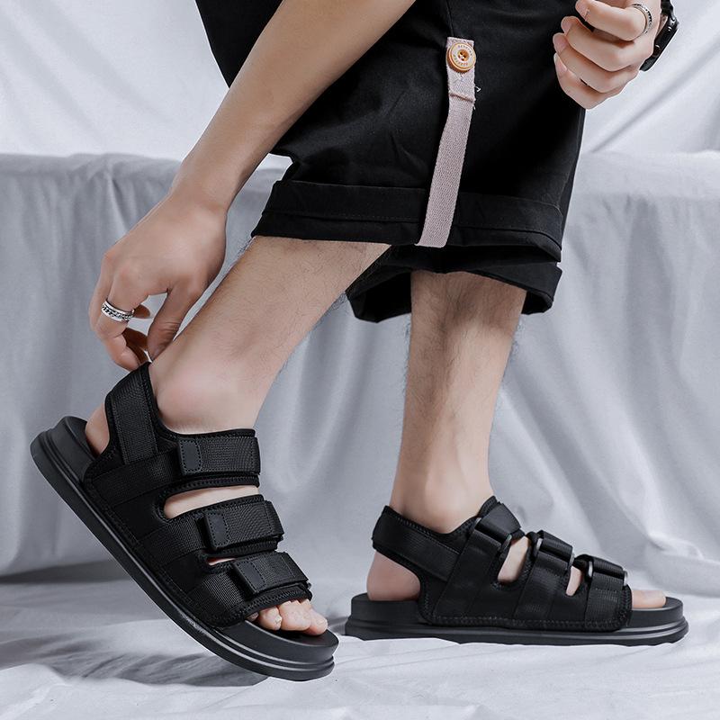 2025 summer new men's fashion sandals Velcro versatile simple trend beach shoes men's shoes 1503-R