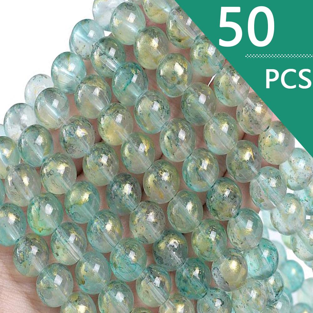 Japońskie i koreańskie rozmazujące się przezroczyste tusze posypywanie złotem szklane koraliki luźne koraliki ręcznie robione diy materiał do koralików akcesoria do bransoletek