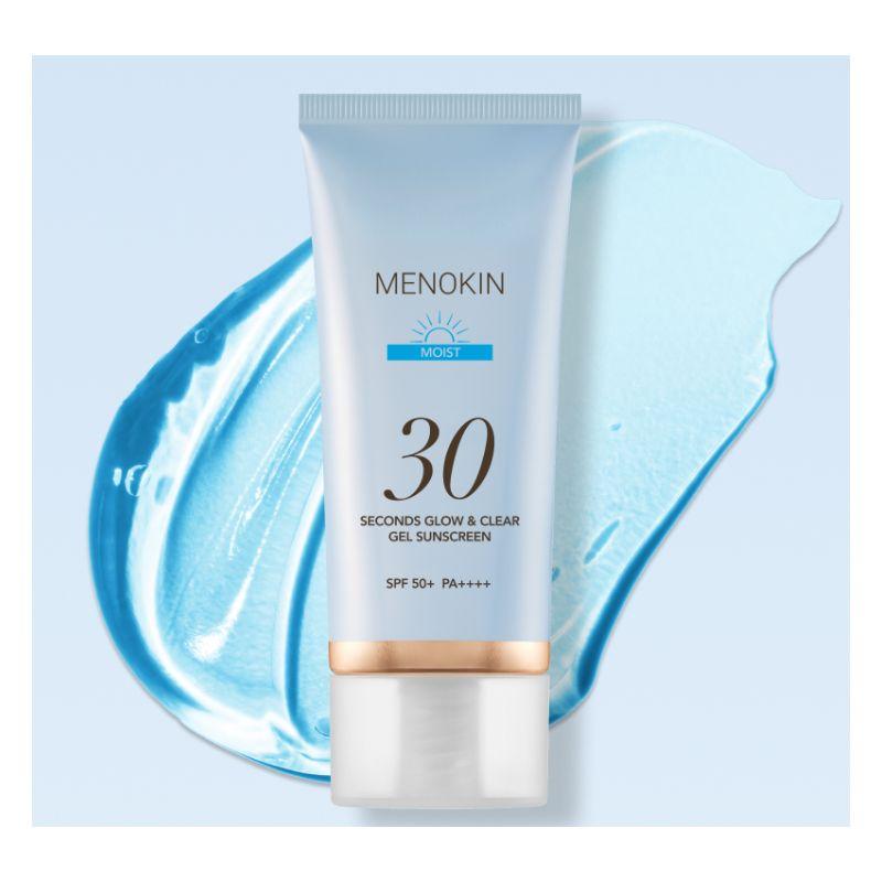 

MENOKIN Glow & Clear Gel Sunscreen Moist SPF50+ PA++++ Hydrating Korean Sunscreen No White Cast 50ml 1ea