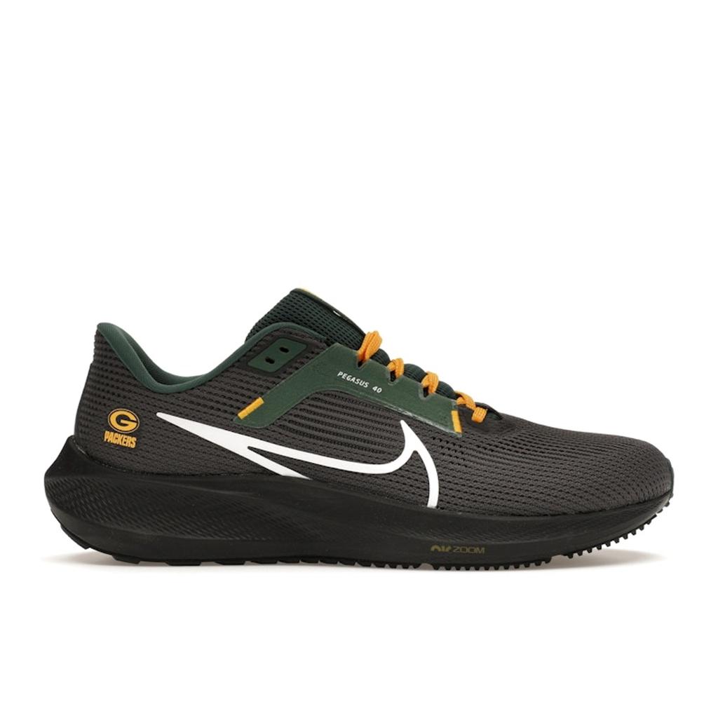 Nike NFL X Air Zoom Pegasus 40 Green Bay Packers Men Sneakers Black Anthracite Fir DZ5964-001