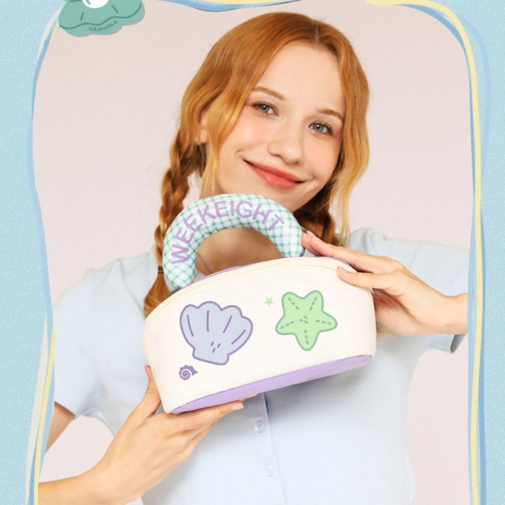 Dopamine Color Cute Makeup Bag Kawaii Toiletry Bag Storage Bag Handheld Cosmetic Case  Girls