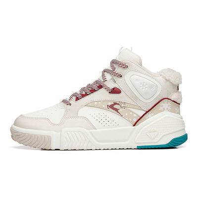 Lifestyle Series Warmth And Anti-Slip High-Top Sneakers Women Sneakers White Gray 122238090R-3