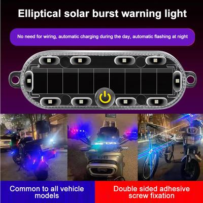 Mini LED Alimentation Solaire Lumière d'Avertissement de Voiture Sécurité Nocturne Alarme Simulée Sans Fil Lampe d'Avertissement Antivol Clignotante Fausse Lampe d'Alarme