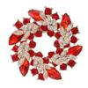 European and American Style Multi-Colored Floral Wreath Brooches, Fashionable Rhinestone Pins, Versatile and Elegant Suit Accessories