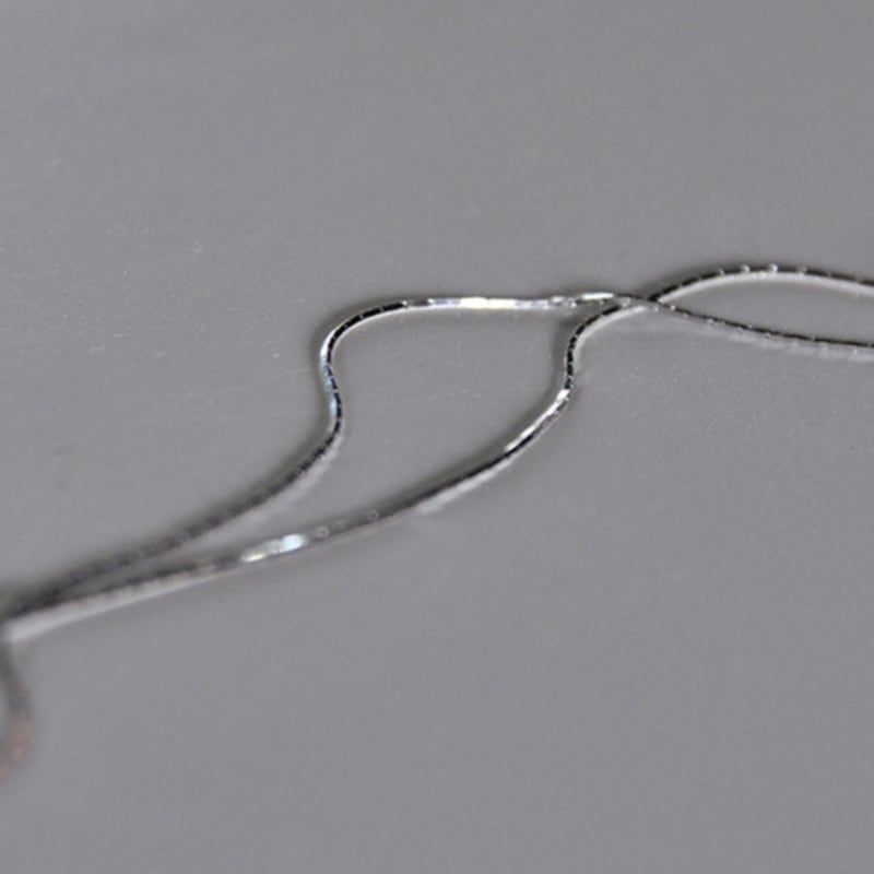 NJ JEWELRY Wire Silky Chain #square Necklace (14k/18k)