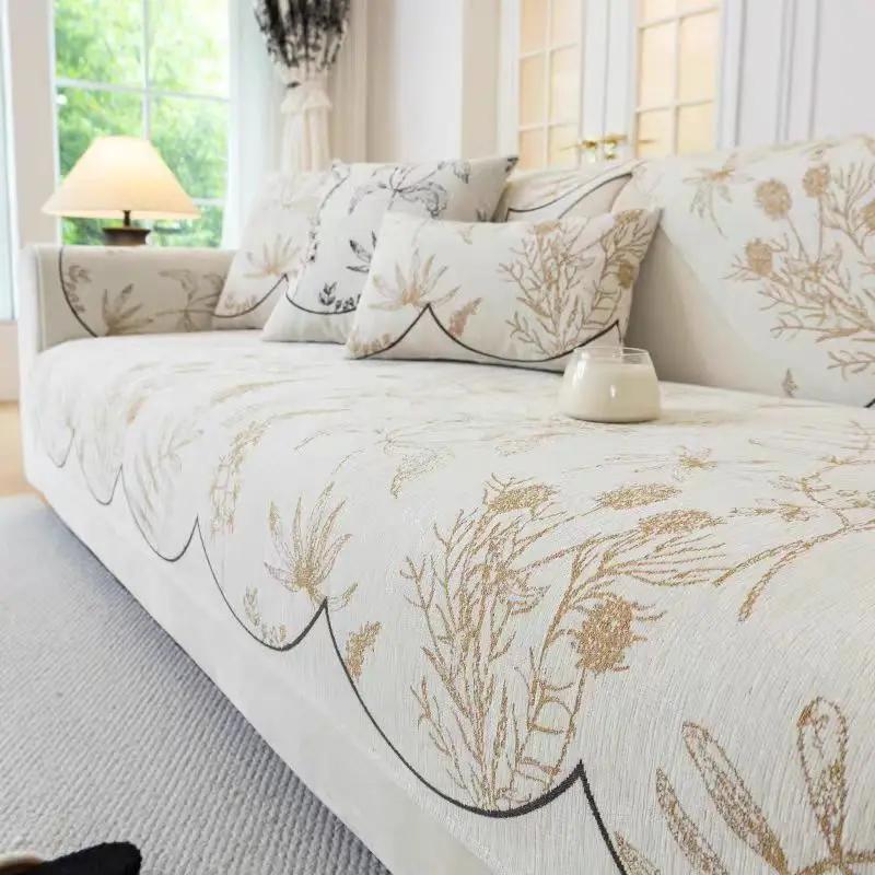 Chenille Sofa Covers Pets Kid Mat Sofas Towel Anti-Slip Couch Protector Slipcover Removable Sofa Blanket For Living Room