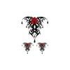 Flower Arm Tattoo Sticker Large Flower Red Rose Body English Arm Chest Cover Waterproof Simulation Tattoo Sticker