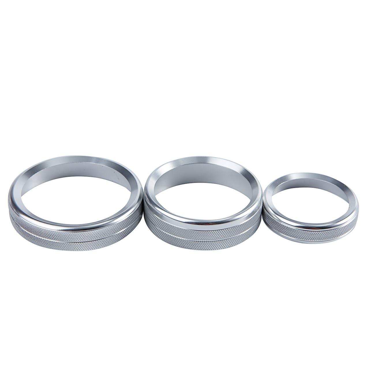 

6 шт./компл. Накладки-кольца на ручки переключателей кондиционера и аудиосистемы для Ford F150 2016-2018, аксессуары для украшения интерьера автомобиля серебряный