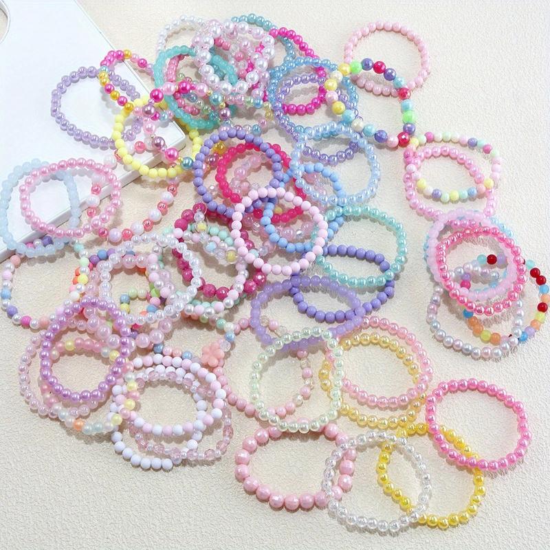 10/20/30 Pezzi Braccialetti con Perline Colorate per Bambini Ragazze Festa di Compleanno Gadget Riempitivo Pignatta Baby Shower Matrimonio Regali per Ospiti
