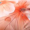 Pillowcase 40x40 cotton satin DIGITAL PRINT large flower background cream color