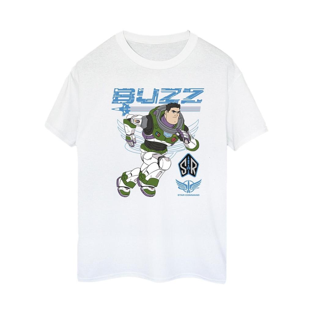 Disney Womens/Ladies Lightyear Buzz Run To Action Cotton Boyfriend T-Shirt
