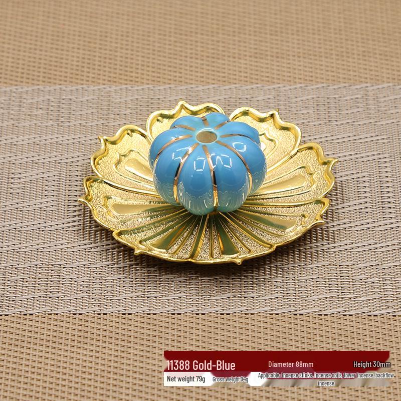 Seven-Color Ceramic Zen Incense Burner Tray with Sandalwood Coil Holder