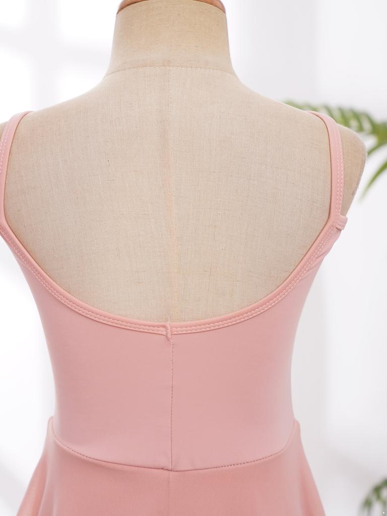 Meisjes Ballet Dans Rokje Leotard Camisole Jurk Mouwloos Spaghetti Bandjes Lage Rug Ballerina Trainingsjurk