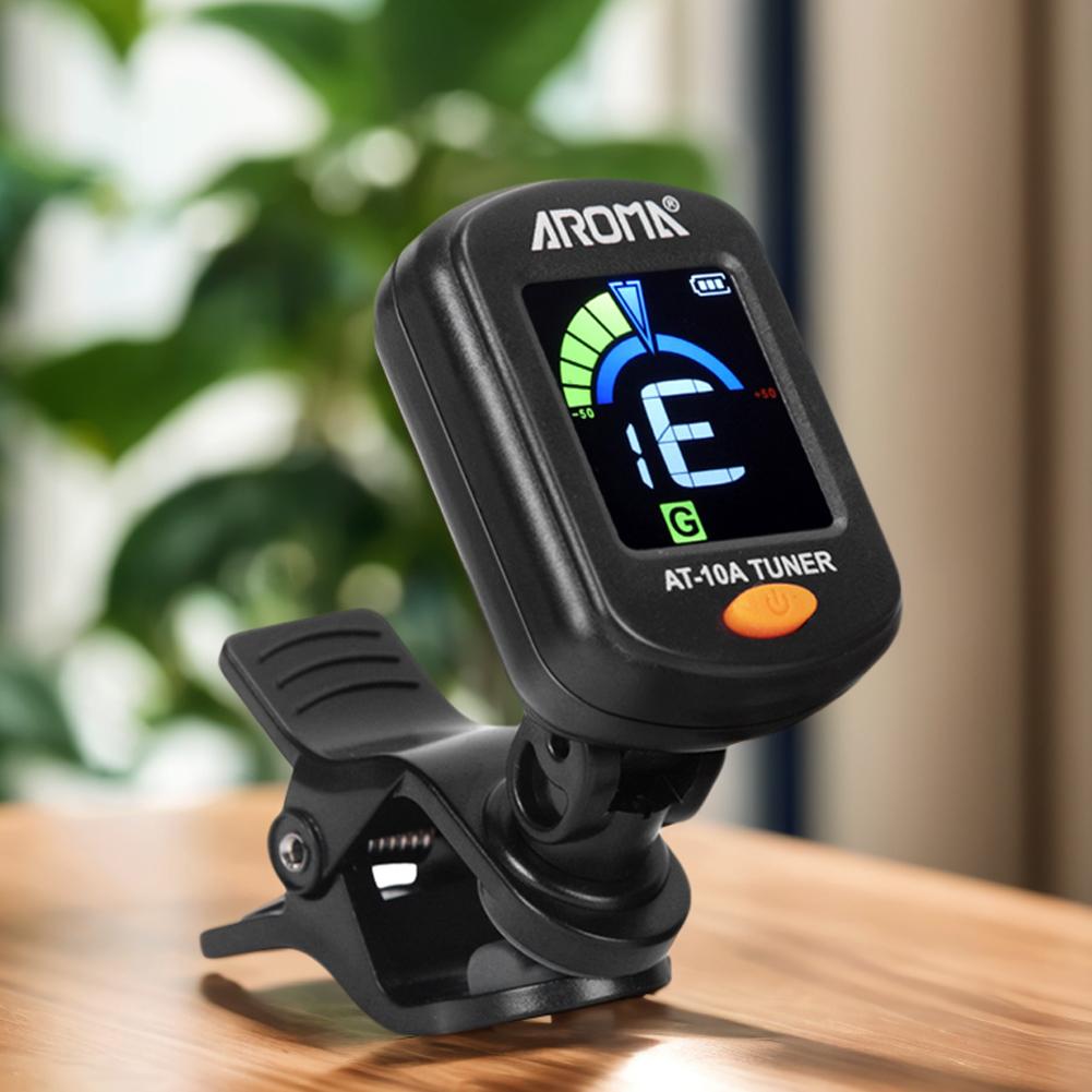 Guitar Tuner Foldable Rotatable Digital Electronic Tuner Acoustic Guitar Tuner for Bass Ukulele Chromatic Guitar Accessories