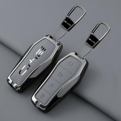 Étui Porte-Clés pour BYD Dolphin Lied Tang DM Atto 3 Han EV Qin PLUS Song Pro MAX Yuan Alliage de Zinc Cuir Étui Porte-Clés de Voiture