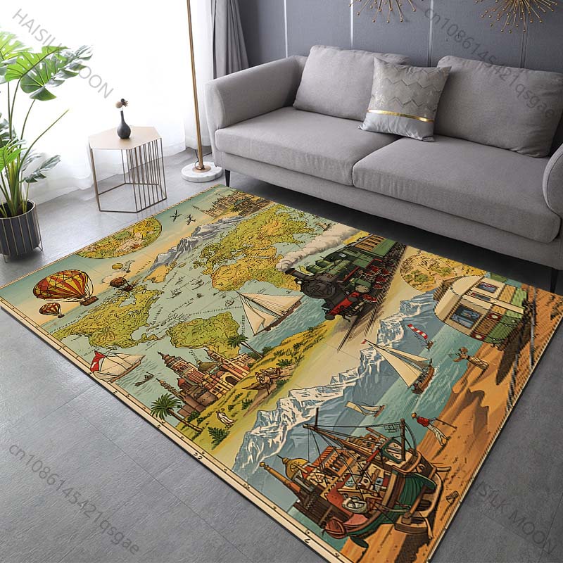 Interesting Nature Exploration Carpet for Living Room Bedroom Bathroom Mat Creative Doormat Sofa Home Decor Luxury Gifts