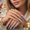 Flower Nail Stickers Stripe Pattern Nail Decals Professional Nail Foils  Manicure DIY