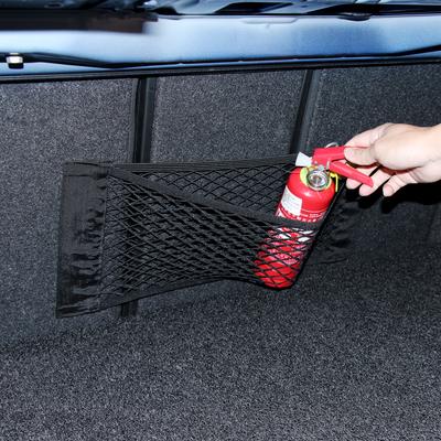 Car Back Rear Mesh Trunk Seat Elastic String Net Magic Sticker Universal Storage Bag Pocket Cage Auto Organizer Seat Back Bag