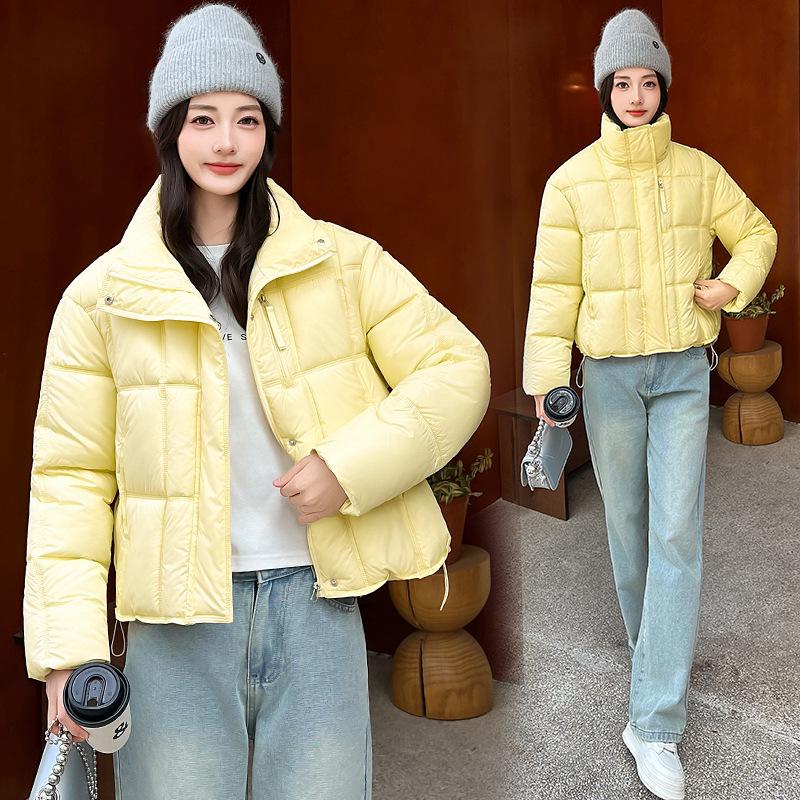 Korean Style Winter Cotton Puffer Jacket for Women - 2026 Collection, Loose Fit, Thickened, Stand Collar, Warm Outerwear.