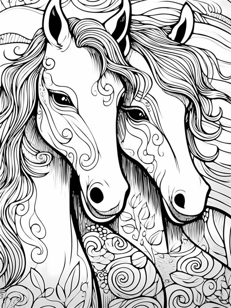 1Pc Magical Horse Art Coloring Book Original Upgraded Paper Thickened 22 Pages Coloring Books Gift For Holiday Birthday