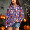 Kids Halloween Print Hoodie Pullover Sweatshirt for Boys Girls Casual Wear